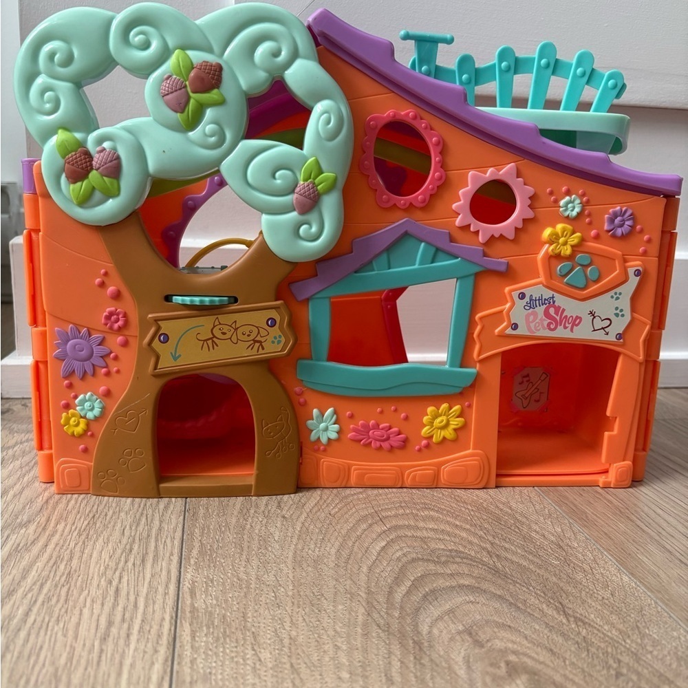 Littlest Pet Shop Treehouse Playset Swing Orange Clubhouse Hasbro LPS - Picture 2 of 6